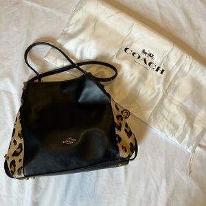 Black & Leopard Coach bag